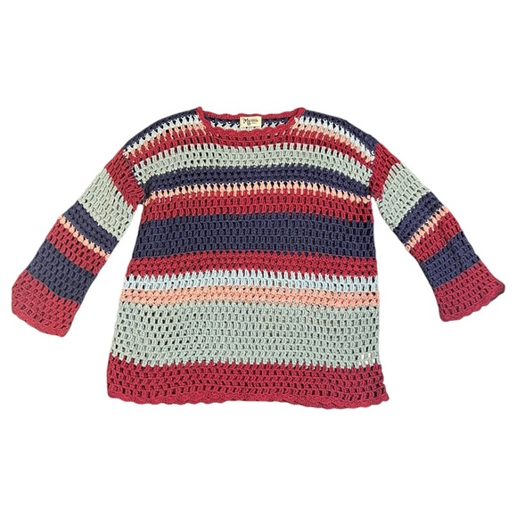 Show Me Your Mumu Stripe Knit Paula Pullover Color Block Size Small - Picture 2 of 6